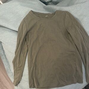 Uniqlo Khaki V-Neck Shirt